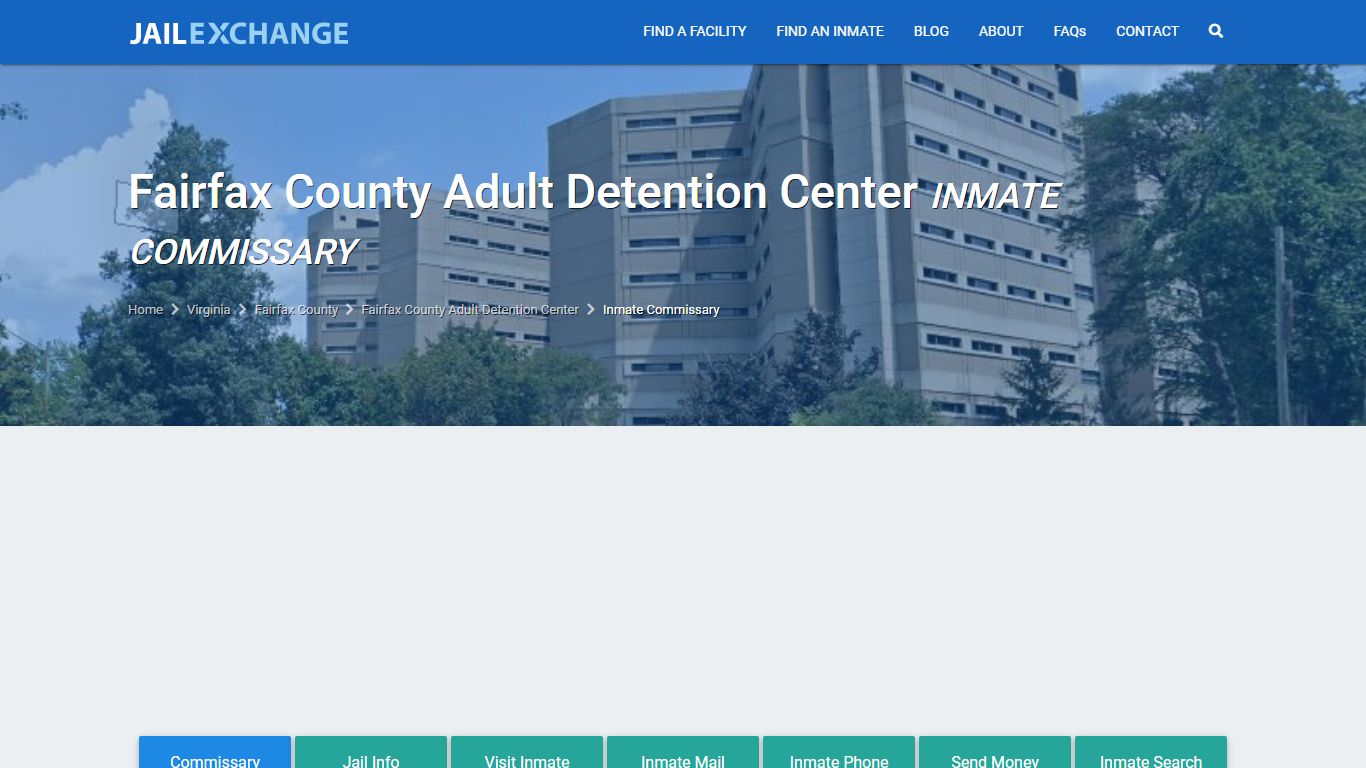 Fairfax County Adult Detention Center Inmate Commissary